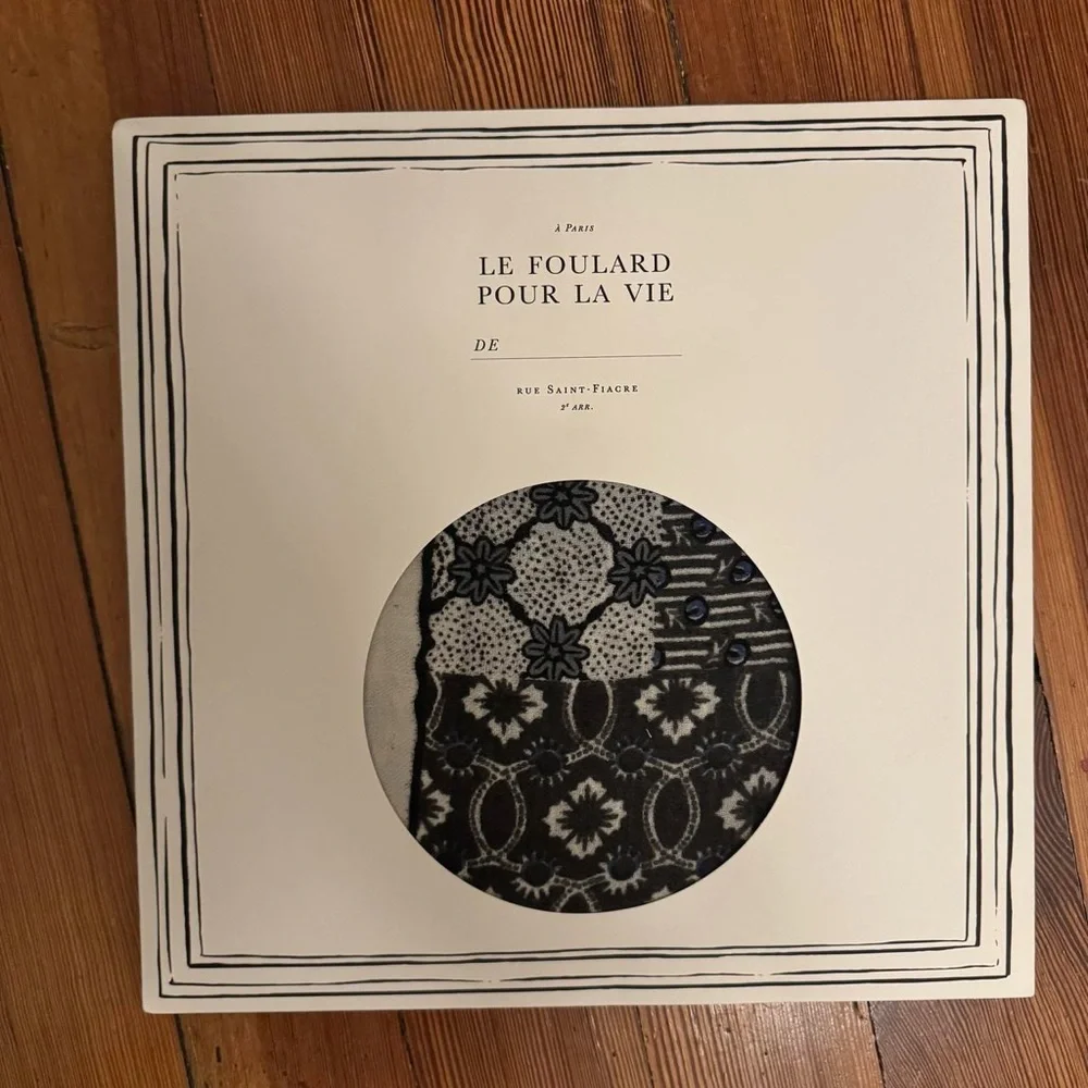 Sézane x Antoinette Poisson NWT Pio Scarf in Dominote Patchwork Print - Picture 4 of 5